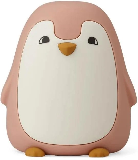 LIEWOOD Detská nočná lampička Ditlev Penguin Dark Rose