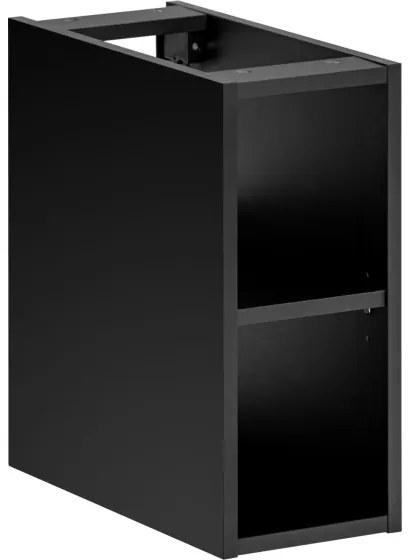 Kúpeľňová zostava SantaFe s doskou, umývadlami, zrkadlom a skrinkami 140 cm čierna