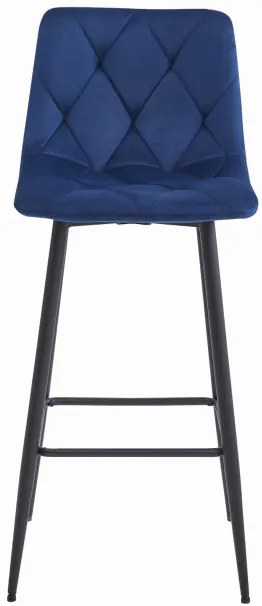 Set dvoch barových stoličiek NADO zamatové granátové (čierne nohy) 2 ks
