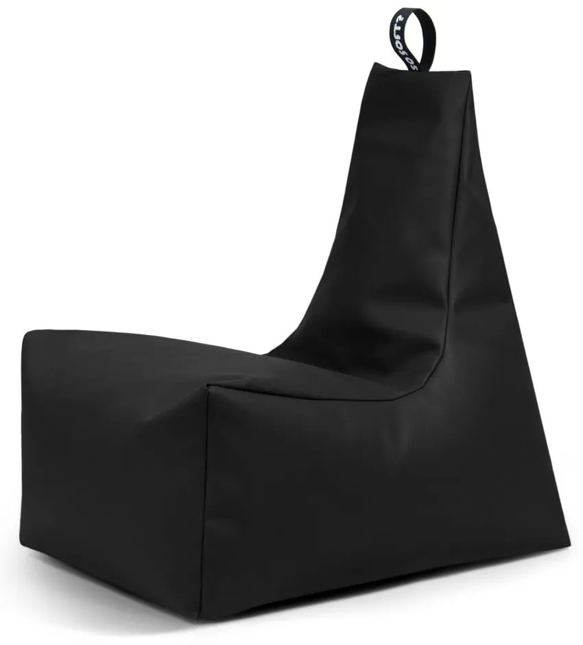 Čierny sedací vak z imitácie kože Icy L – So Soft?