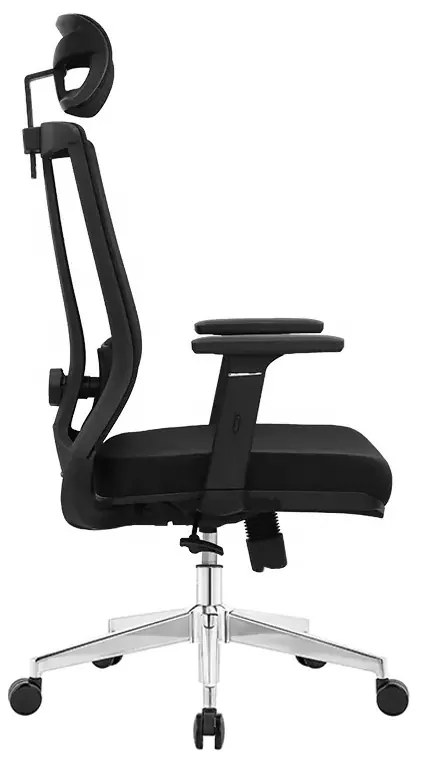 Kancelárska ergonomická stolička Neoseat SABRINA — sieť / látka, čierna, nosnosť 150 kg