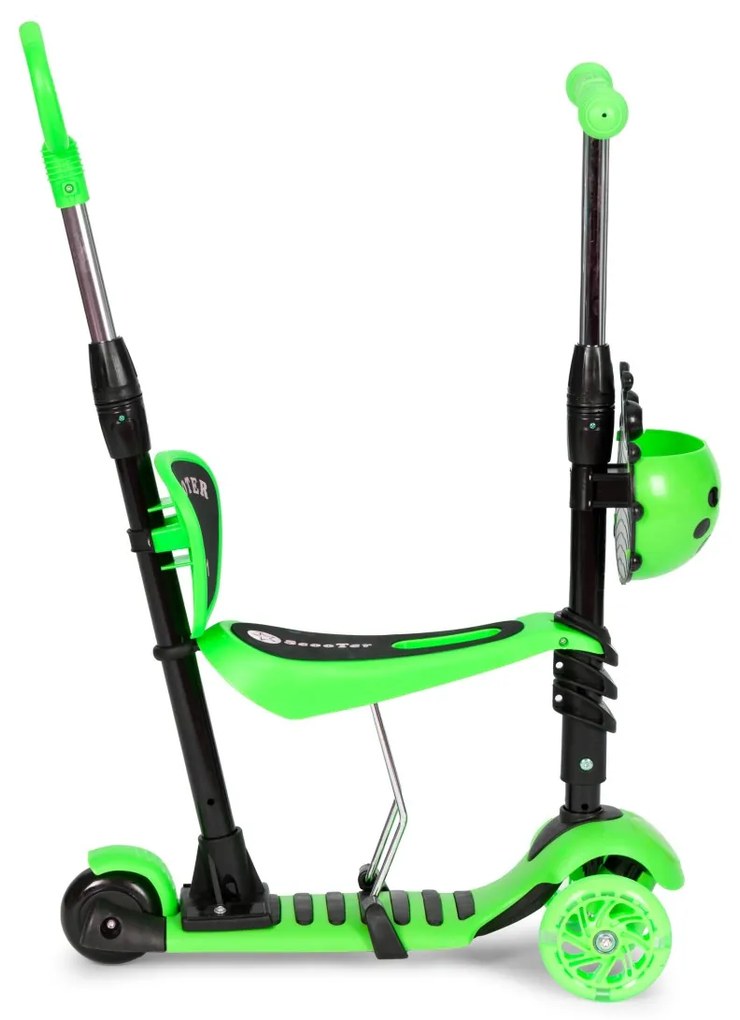 Balančná kolobežka pre deti EcoToys lienka 5v1 zelená