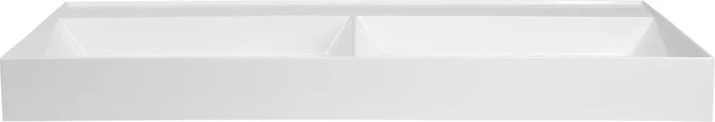 Sapho Sapho, GODIVA dvojumývadlo 119x44cm, liaty mramor, biela, GU119-0