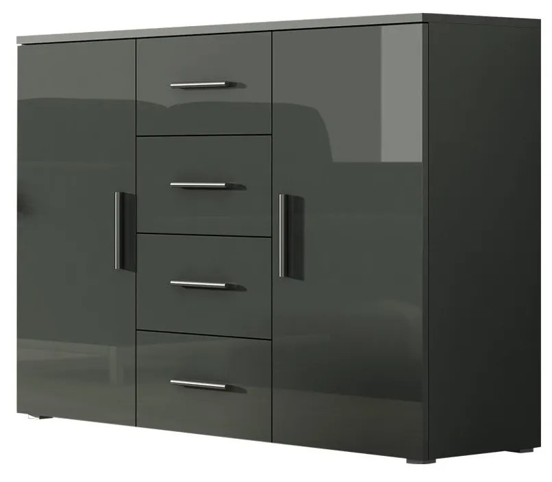 Komoda Cami, Farby: biela / biely lesk