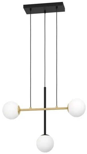 Eglo 390177 - Luster na lanku PAZ 3xE14/40W/230V zlatá/čierna