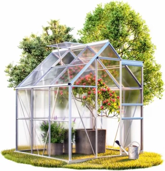 Skleník GWH03 3,6 m² 5,8 m³ + vetracie okno + základňa