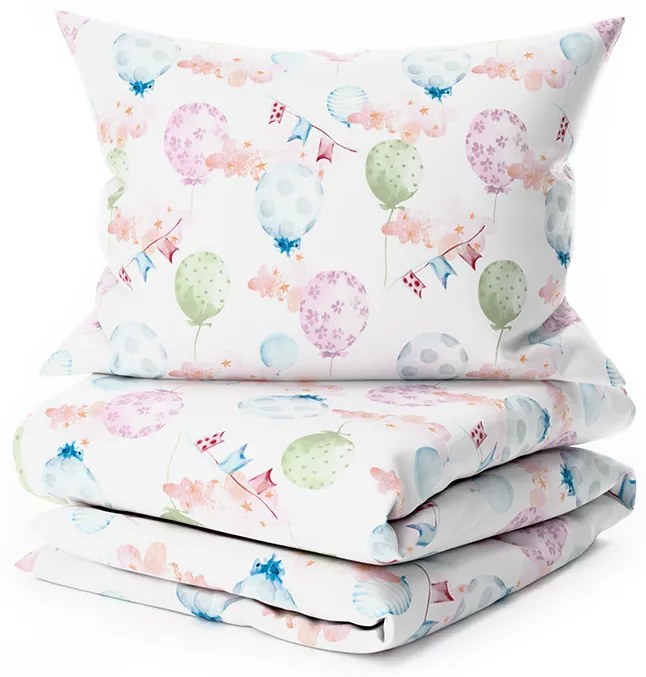 Krepové obliečky do postieľky Renforcé BALUNEA biele Rozmer obliečky: 45 x 65 cm | 90 x 140 cm