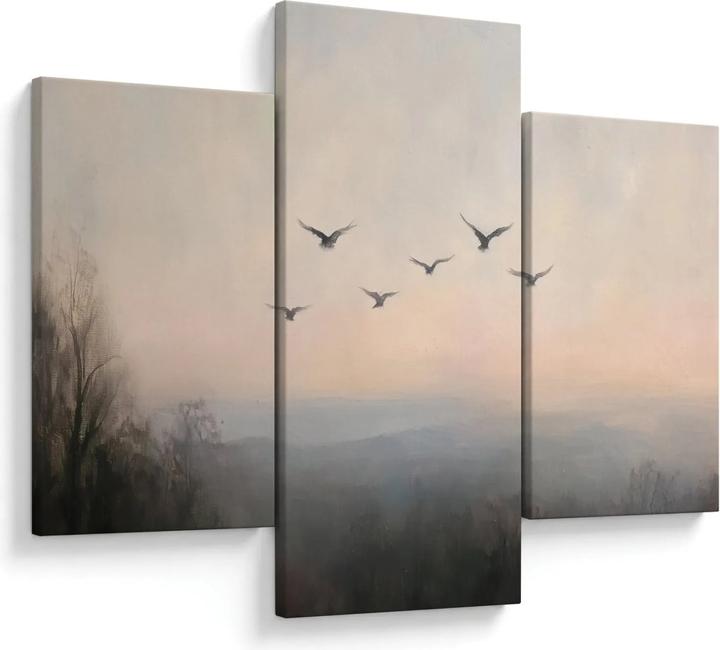Obraz - Hejno vtákov (90x60 cm)