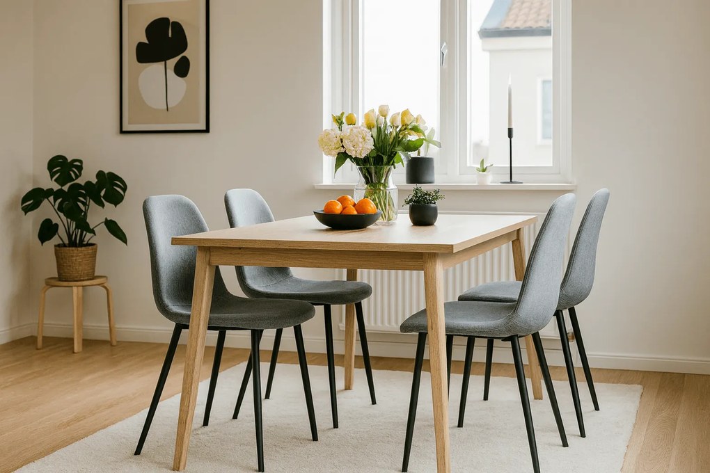 AKCIA Sivá stolička FOX s čiernymi nohami II. akosť