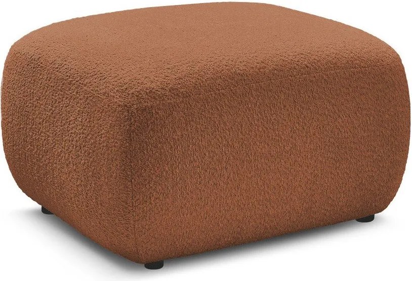 Oranžová podnožka z textílie buklé Montaigne – Bobochic Paris