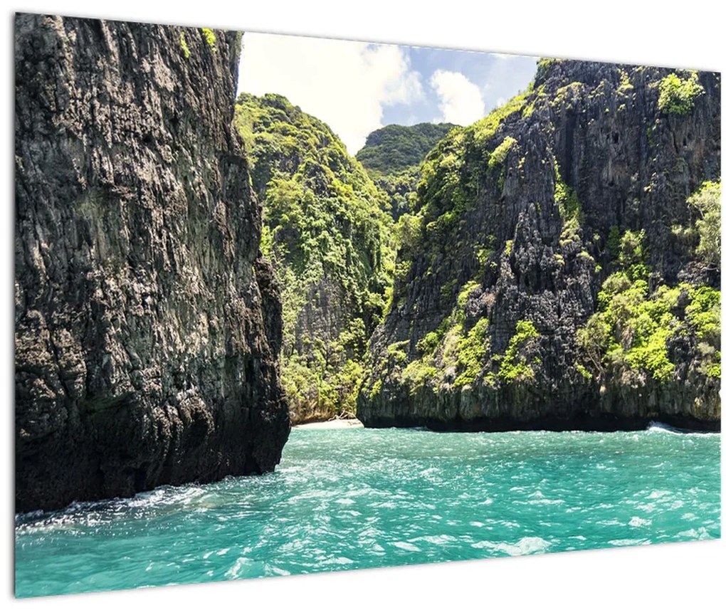 Obraz horskej rieky (90x60 cm)
