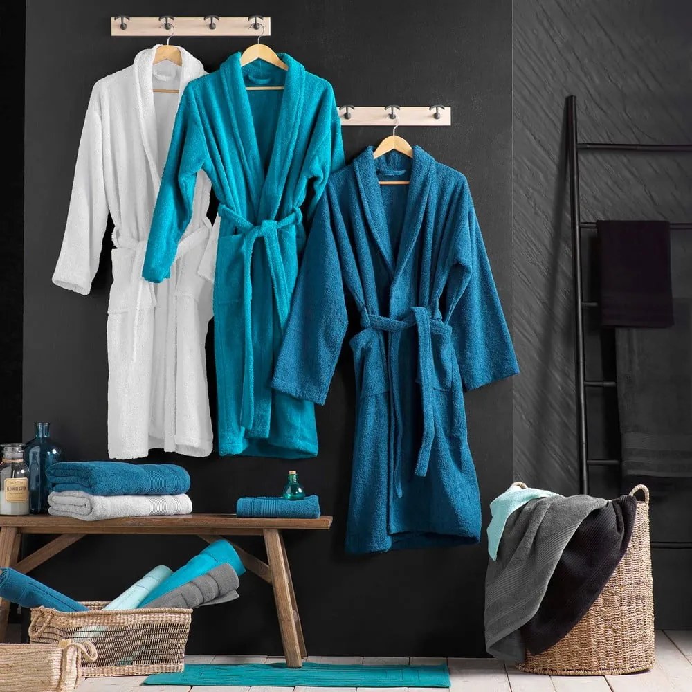 Biely bavlnený župan veľkosť M Tendresse – douceur d'intérieur