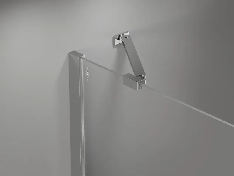 Mexen, Mexen Mist Duo výklopný sprchový kút 105 x 105 cm, priehľadný, chróm - 8A4-105-105-01-00