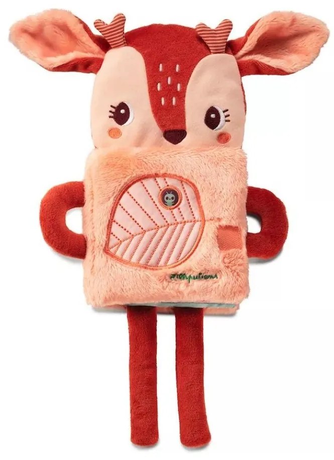 Lilliputiens - Detská textilná svietiaca knižka jelenček Stella