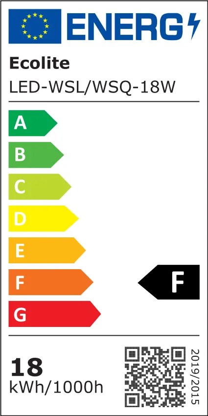 Ecolite Čierny vstavaný LED panel hranatý 225x225mm 18W CCT LED-WSQ-CCT/18W/CR