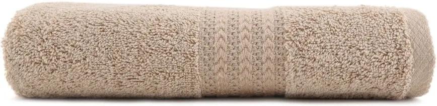 Hnedý bavlnený uterák Amy, 50 × 90 cm