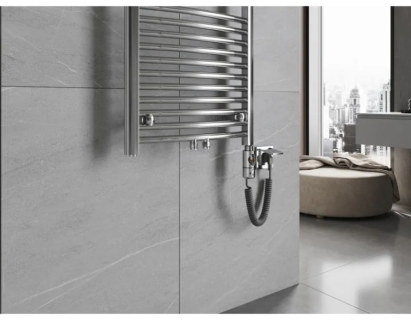 Mexen Ares, elektrické vykurovacie teleso 1200x400 mm + vykurovacia tyč 300 W, chrómová, W102-1200-400-2300-01