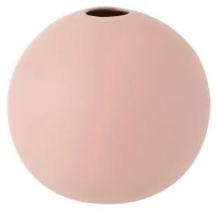 Svetlo ružová keramická guľatá váza Matt Pink M - 18,3 * 18,3 * 18 cm