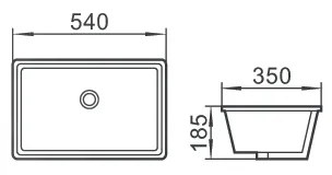 Mexen VENUS zapustené umývadlo, 54 x 34 cm, biela, 25415400