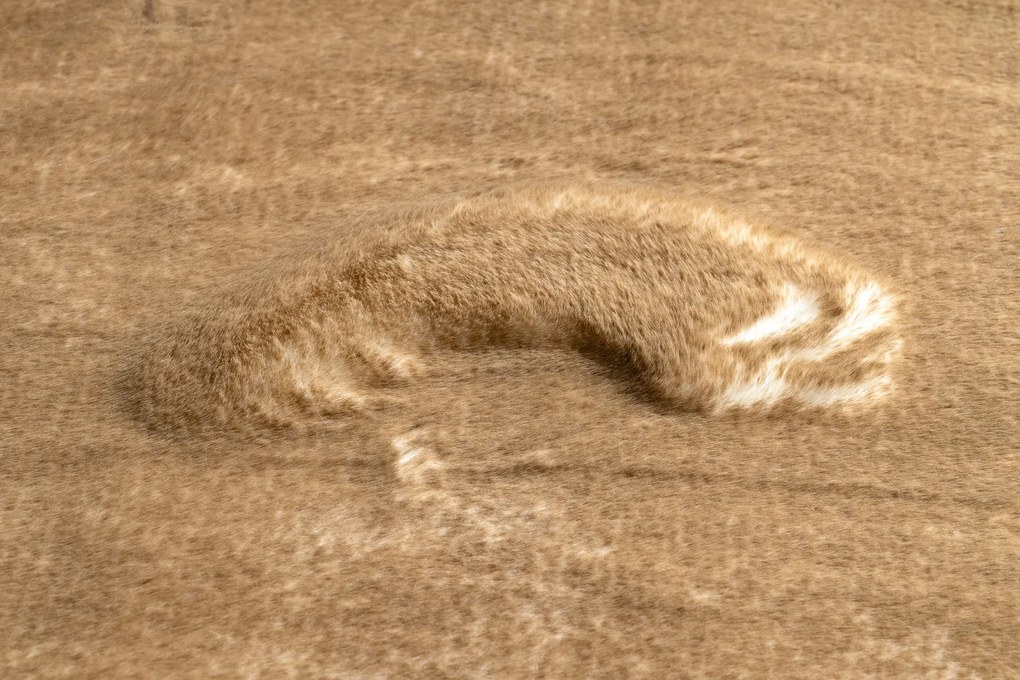 Koberec prateľný LAPIN Shaggy, hnedý/ slonová kosť