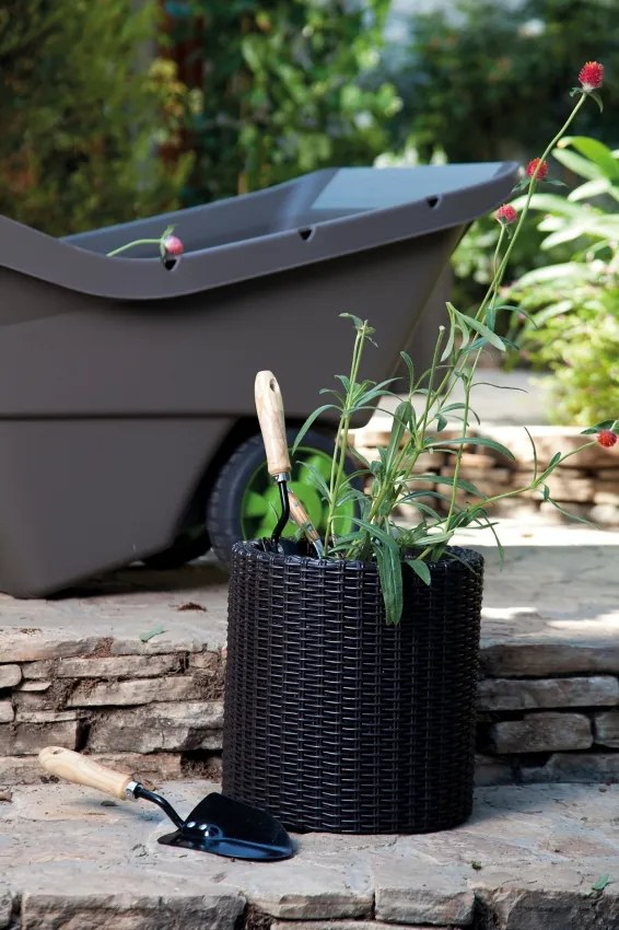 KETER Květináč Cylinder Planter M Anthracite