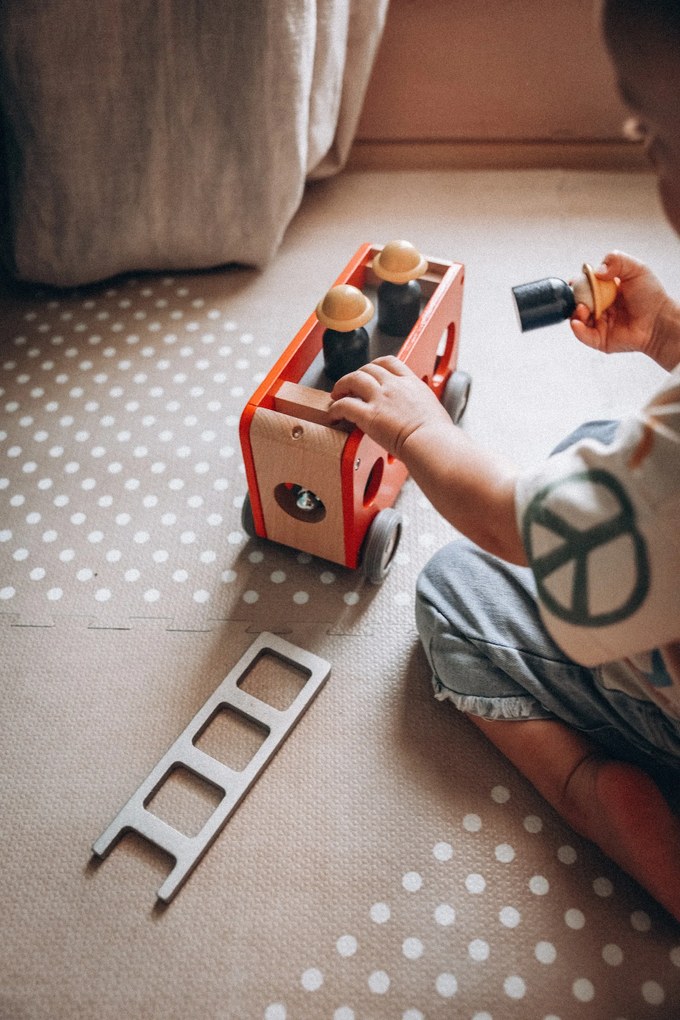 Drevené auto Bolid - Hasiči