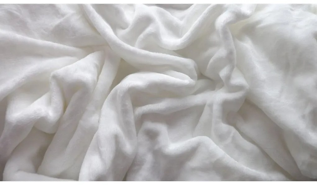2x obliečky z mikrovlákna CHRISTMAS JOY biele + plachta mikroplyš SOFT 180x200 cm biela