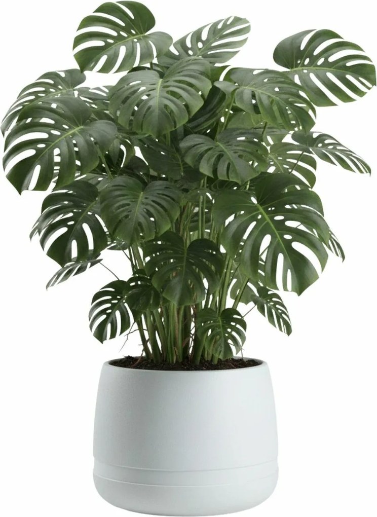 PLASTOVÝ KVETINÁČ LUNA VASE 48X38 CM BIELA