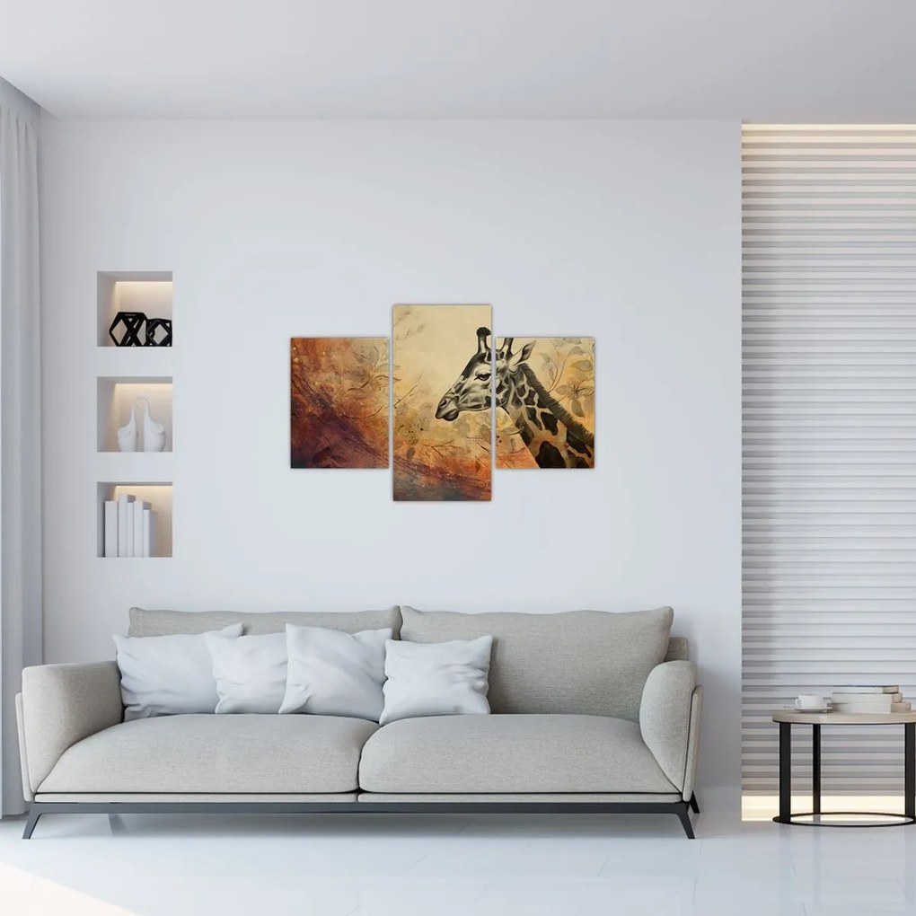 Obraz - Žirafa, maľba (90x60 cm)