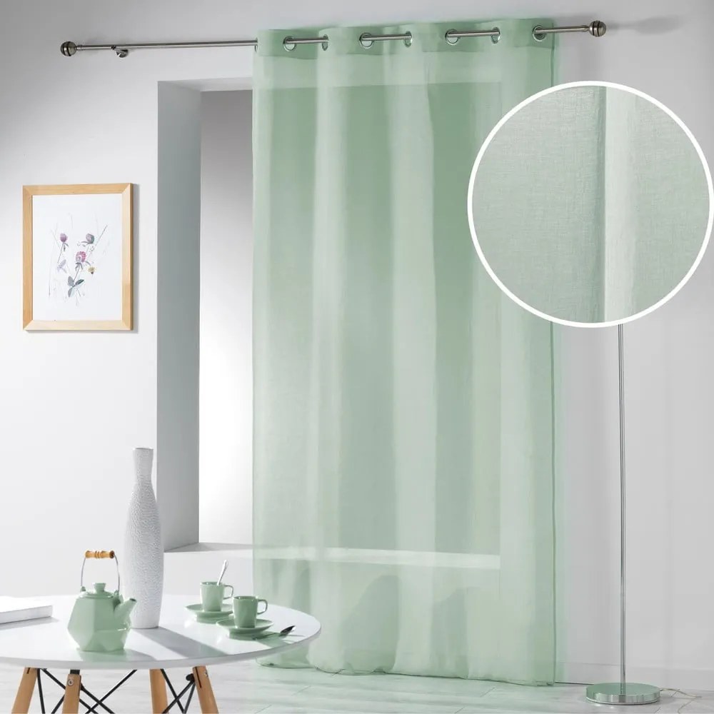 Svetlozelená záclona 140x280 cm Telma – douceur d'intérieur