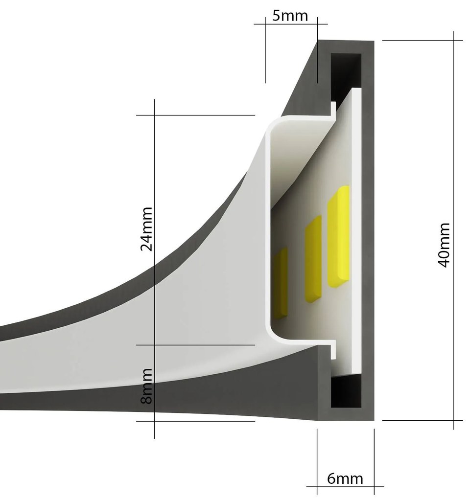 Luster RIO 55 zlatá LED 3000K