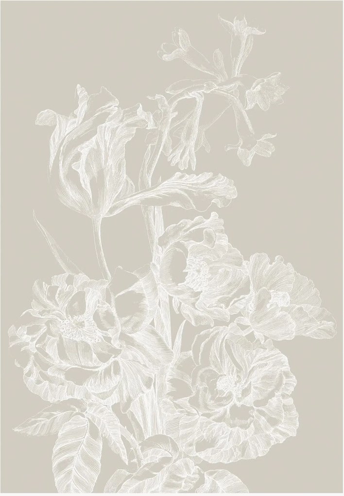 Vliesová tapeta Engraved Flowers