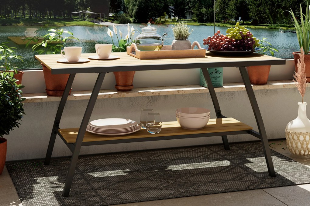 XXXLutz STÔL NA TERASU, drevo, kov, 113/59/60,5 cm Ambia Garden - Online Only záhrada - 002905002101