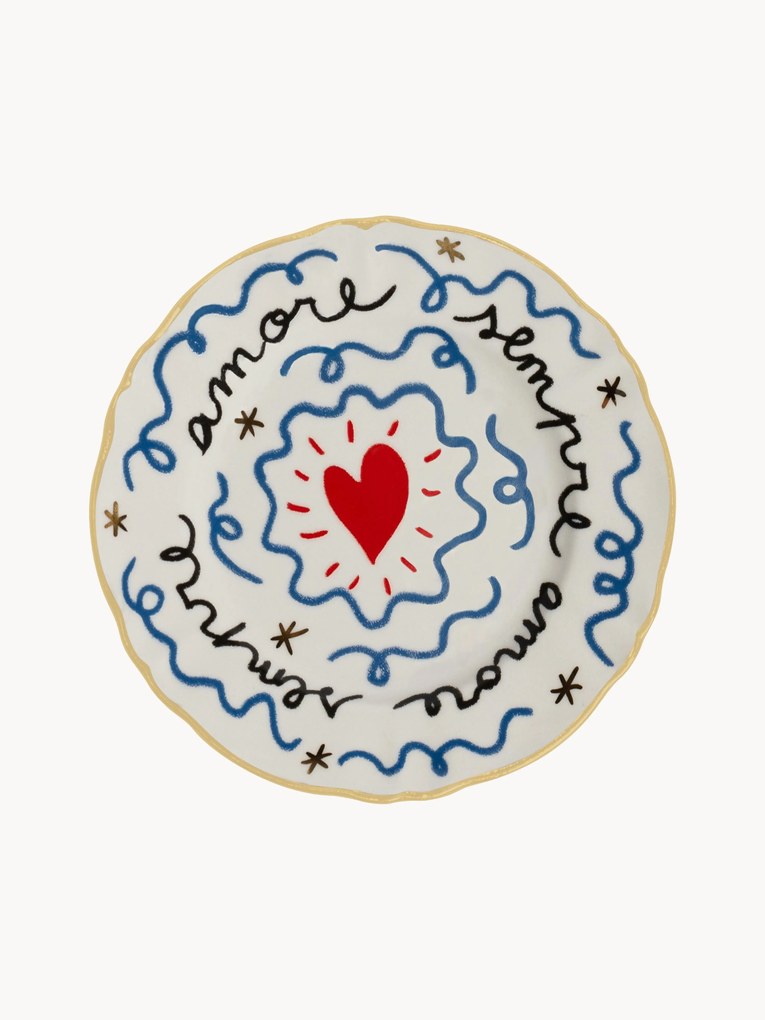 Ručne vyrobený porcelánový raňajkový tanier Frutto Della Passione