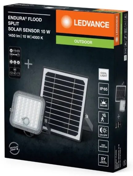 Ledvance - LED Solárny reflektor so senzorom FLOOD SPLIT LED/10W/3,2V IP65 + DO