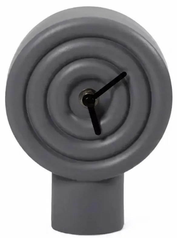 Stolové keramické hodiny 16 cm 1xAA sivé