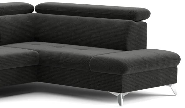 Rozkladacia rohová sedačka do U CATANIA pravá s úložným priestorom grafit