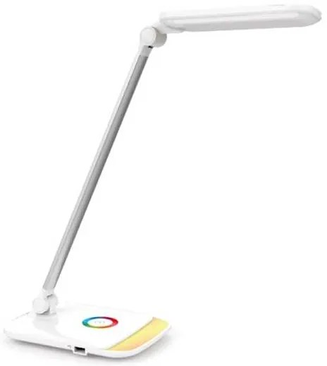 Stolná lampa Platinet 18 W, nočný režim + USB, biela