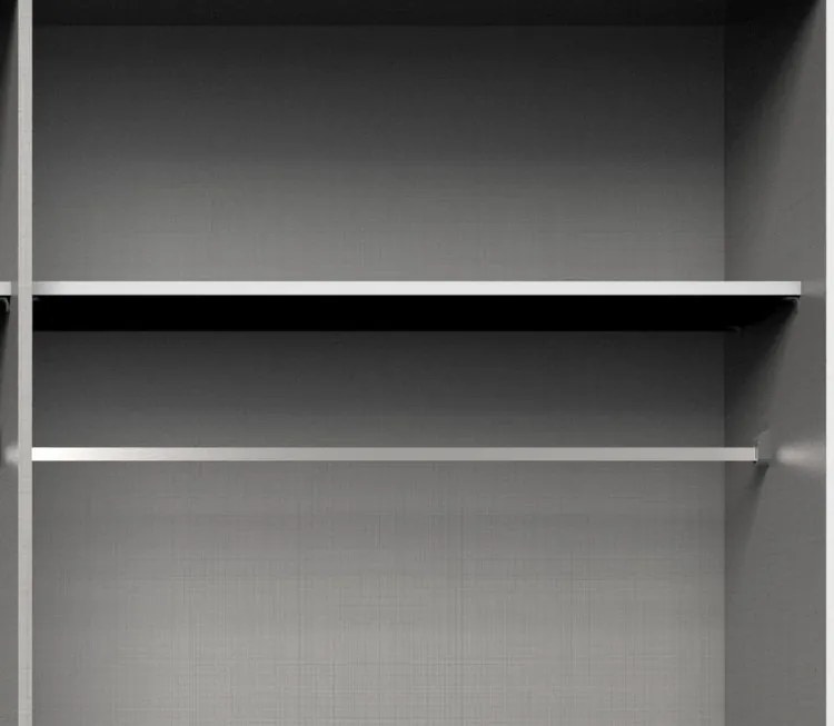 Šatníková skriňa Bern, šírka 225 cm/výška 208 cm, biela