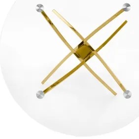 Jedálenský stôl ESTEN číry/zlatý