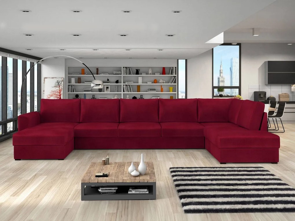 Sedacia súprava Szafran Large, Dostupné poťahy: ekokoža Soft 017 + Lux 06, Strana: Pravá - U