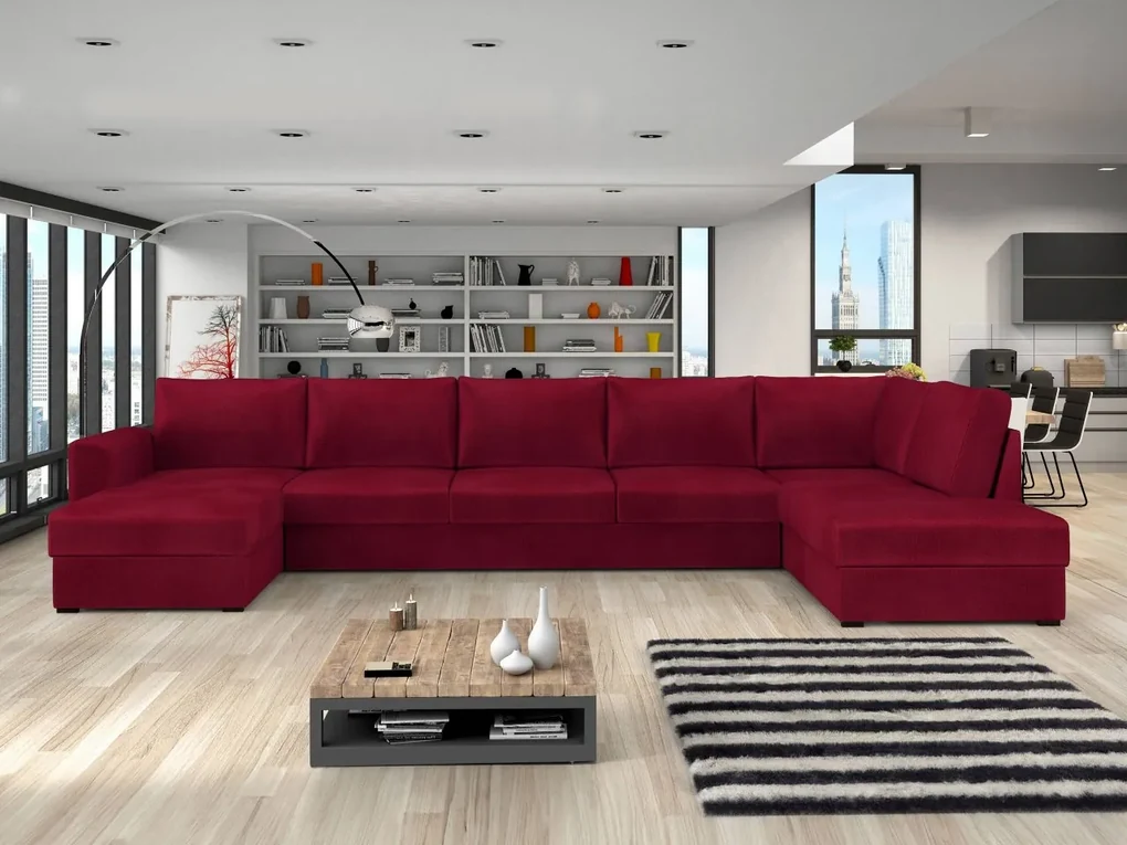 Sedacia súprava Szafran Large, Dostupné poťahy: ekokoža Soft 017 + Lux 06, Strana: Pravá - U