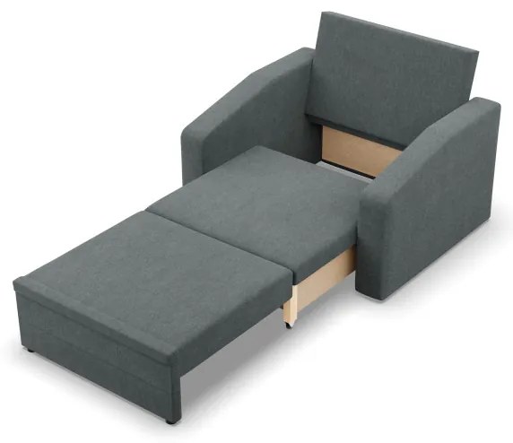 Kreslo ORBIT rozkladacie, tmavosivé