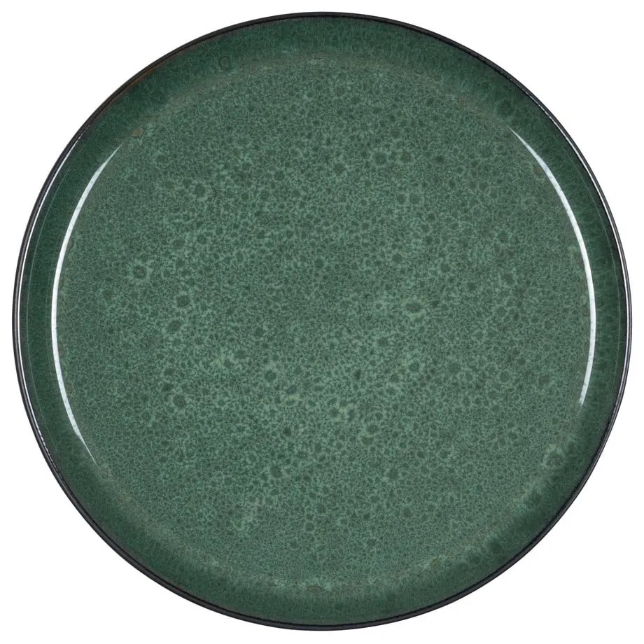 Zelený/čierny kameninový tanier ø 27 cm Gastro Green/Black – Bitz