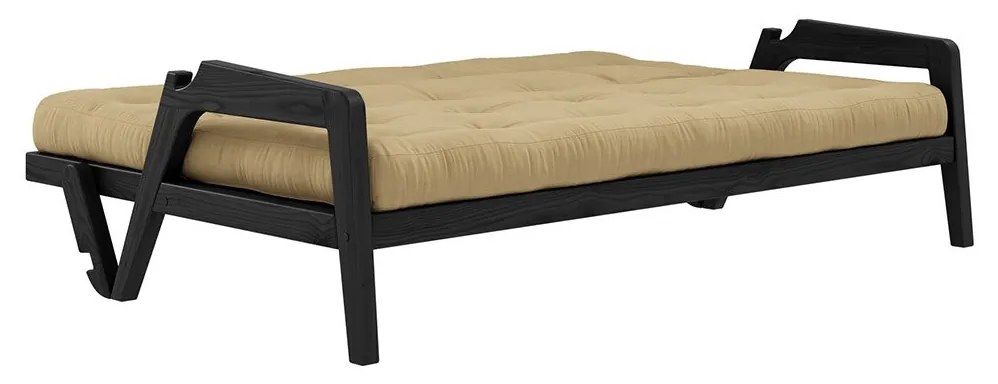 Variabilná pohovka Grab Black/Wheat beige 93 × 204 × 90 cm