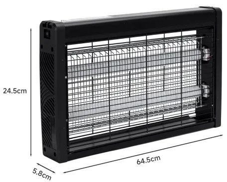 Brilagi - Elektrický lapač hmyzu 2xUV/18W/230V, do 100 m², čierny