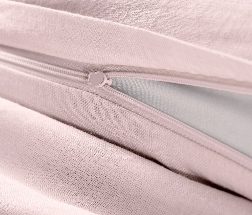 Ľanová posteľná bielizeň, ružová, štandardná veľkosť