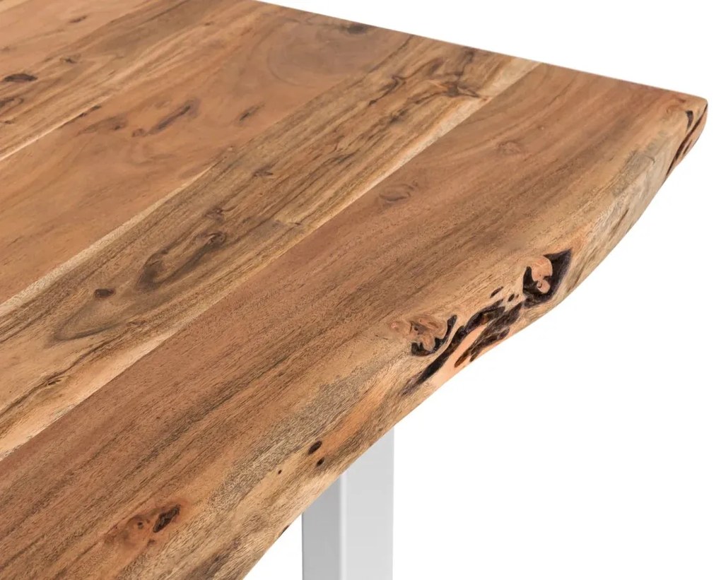 furniture-nabytek.cz - Masivní jídelní stůl Bullwer z akácie, lakovaný, hnědý – 230×100 cm