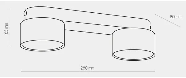 Bodové svietidlo SPACE GOLD 2xGX53/15W/230V