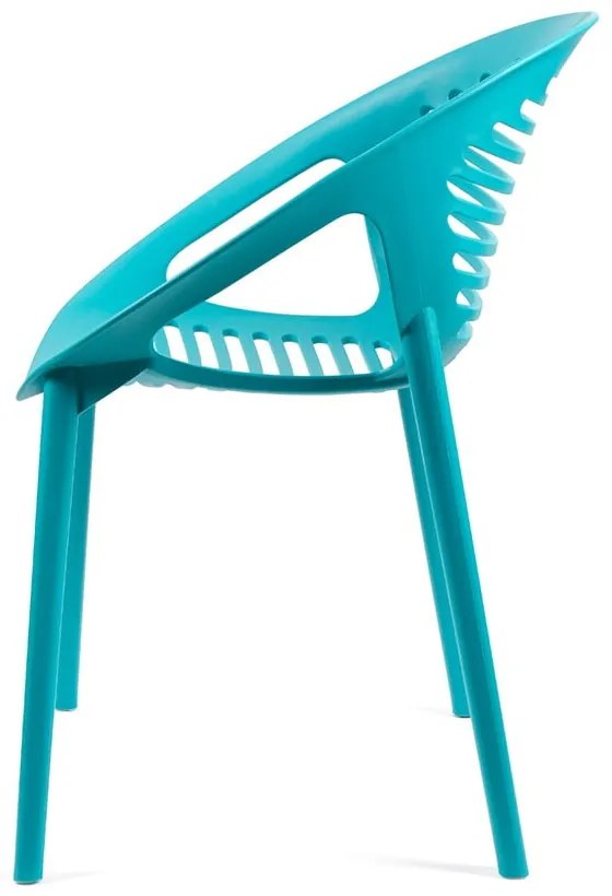 Tyrkysovomodrá plastová záhradná stolička Joanna – Bonami Selection